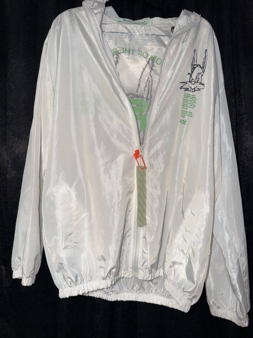 Off-White Virgil Abloh white windbreaker jacket